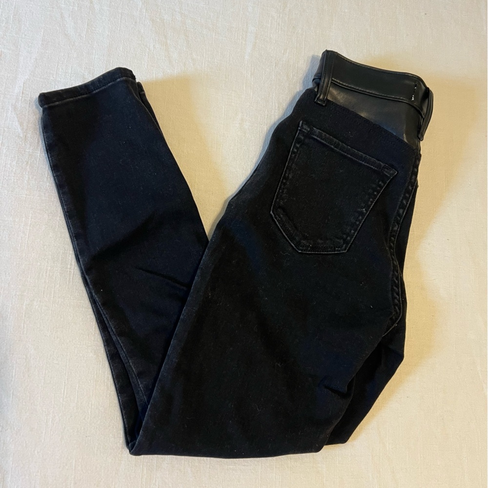 Abercrombie & Fitch Shiny Black High-Rise Jeans